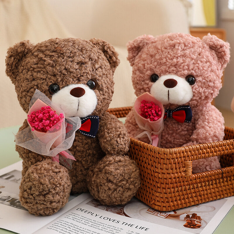 Valentinstag Geschenk - Teddybär mit Rose