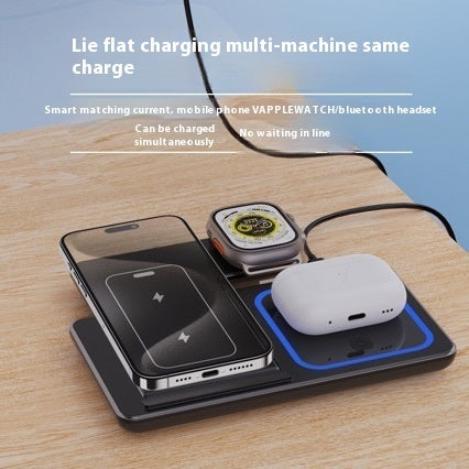 Faltbares 3-in-1-Drahtloses Ladegerät für Apple