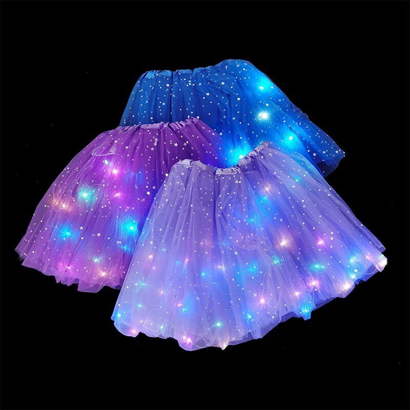 Magischer und leuchtender LED-Prinzessin-Rock