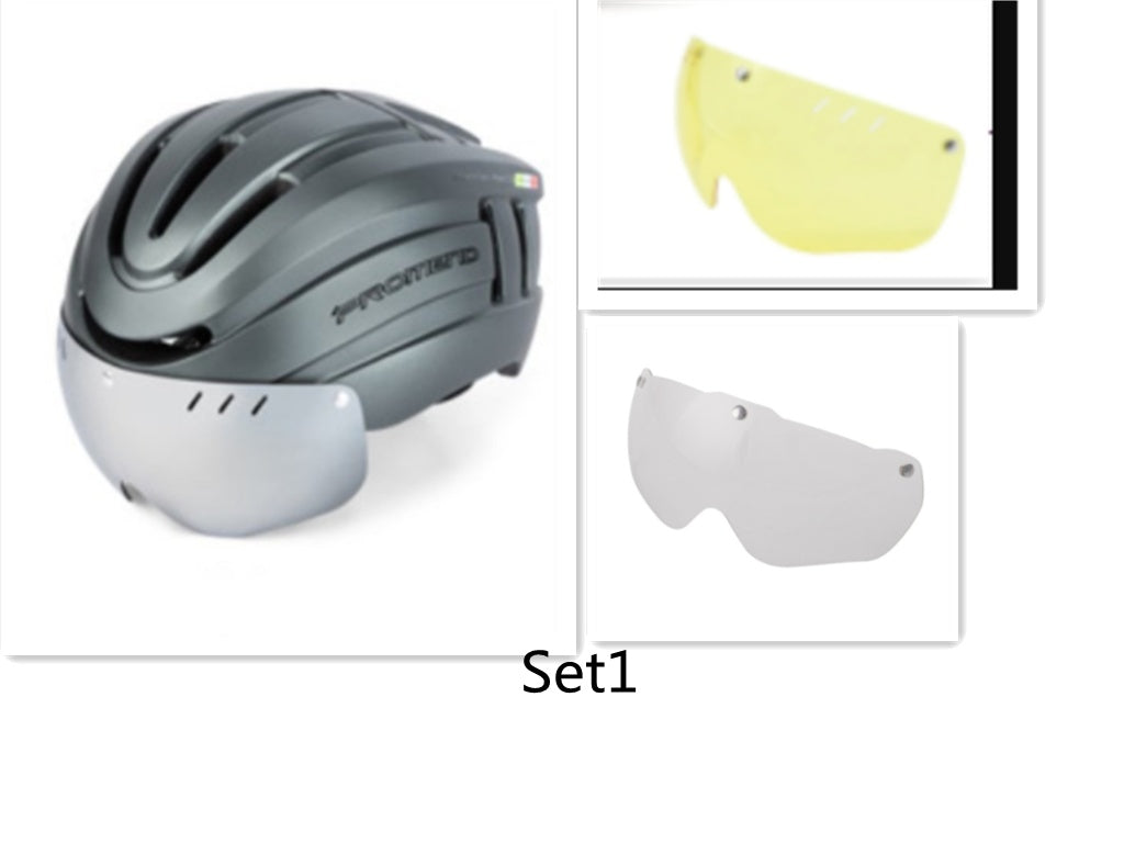 Fahrradhelm mit integrierter Brille