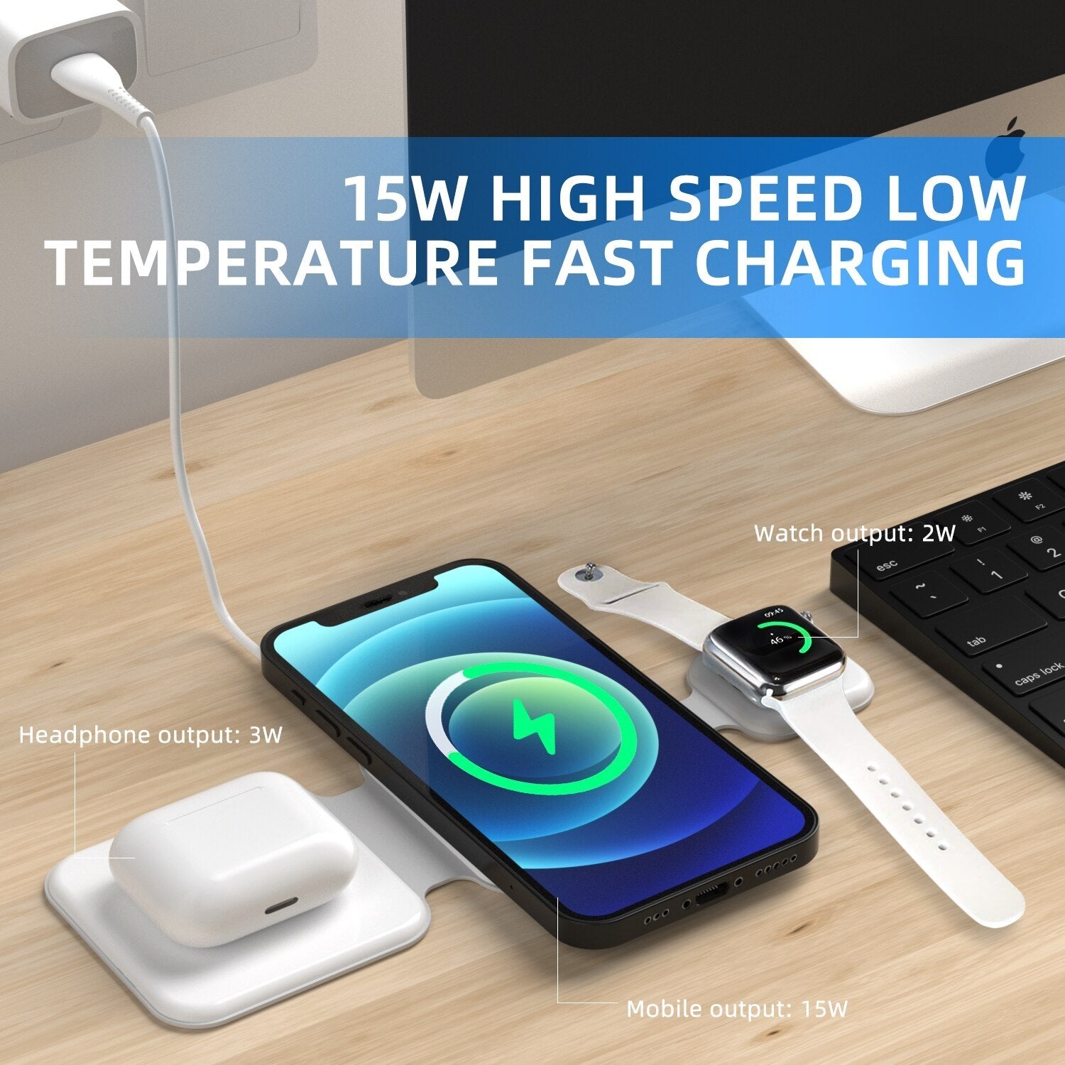 3 In 1 Magnetische Drahtlose Ladestation
