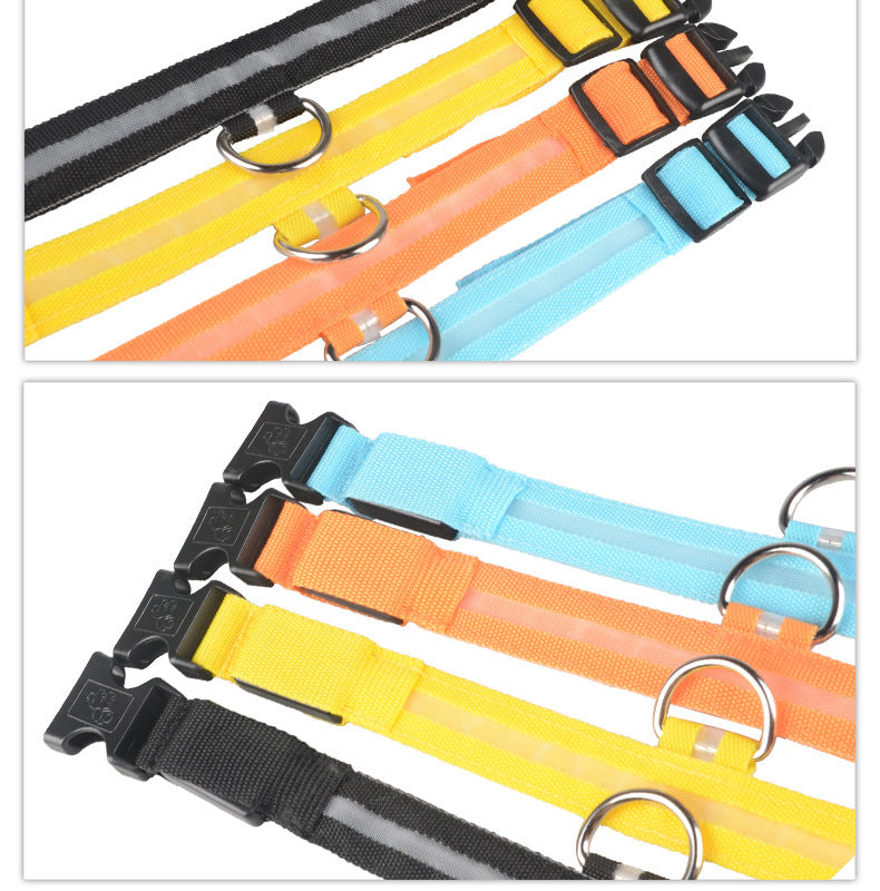 Nylon LED Leuchthalsband für Hunde und Katzen