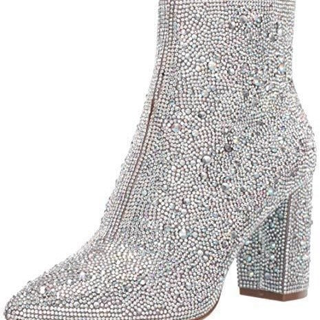 Modische Stiefeletten mit Strass