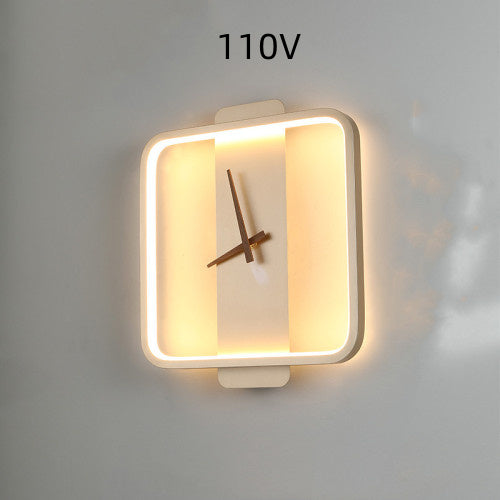 Nordische Wandlampe - Wanduhr