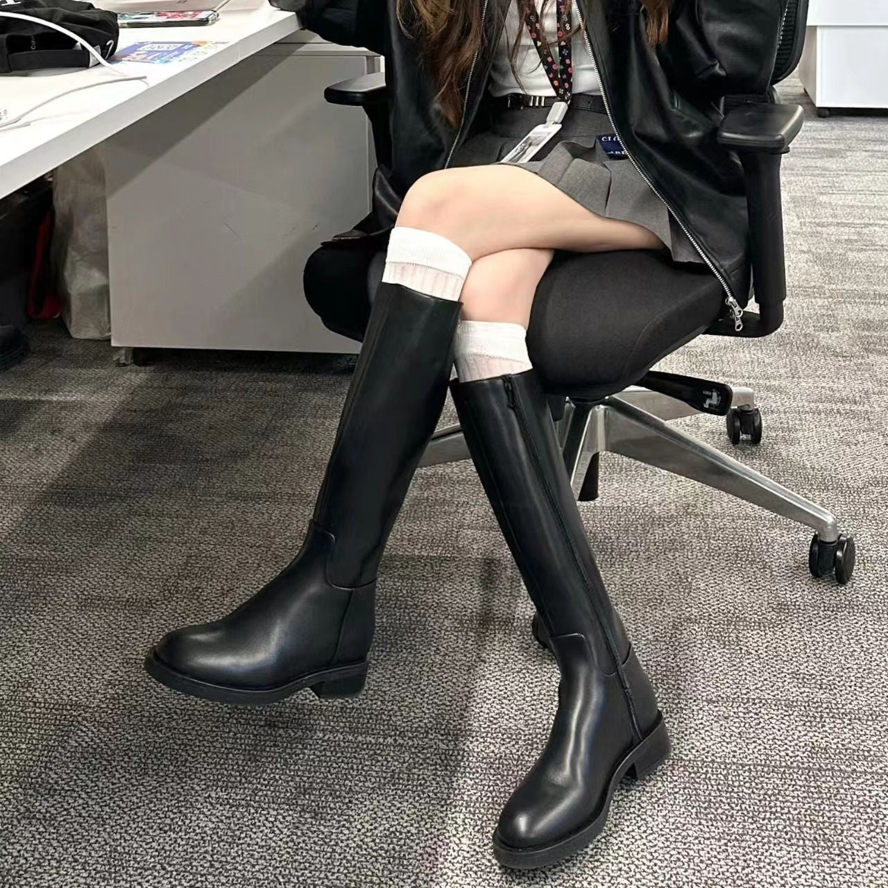 Lange Bikerstiefel
