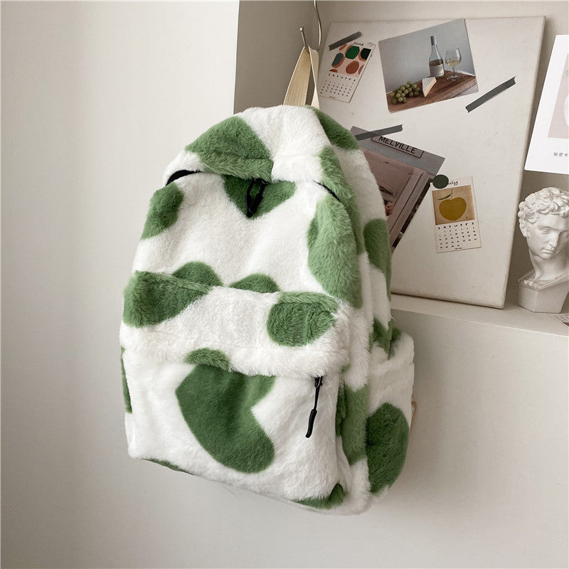 Rucksack mit Pelzschal