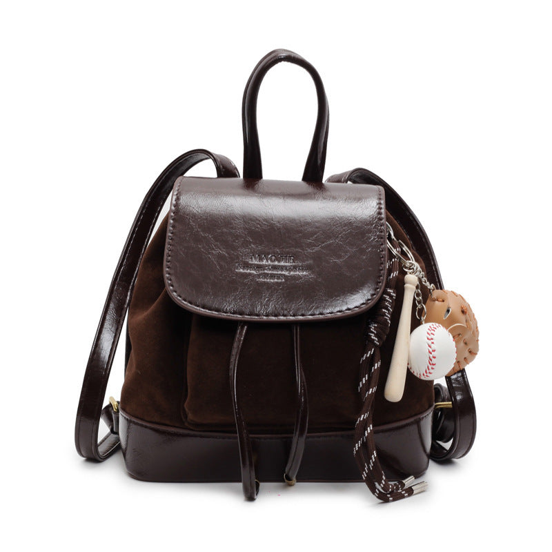 Kleine Wildleder Damen Rucksack