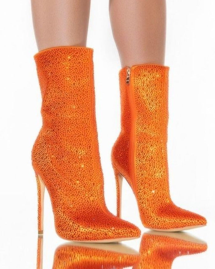 Modische Stiefeletten mit Strass