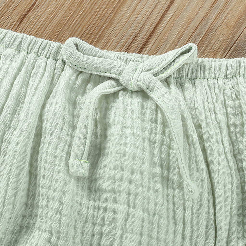 Einfarbiger Hotpants-Anzug mit Sling-Top für Mädchen