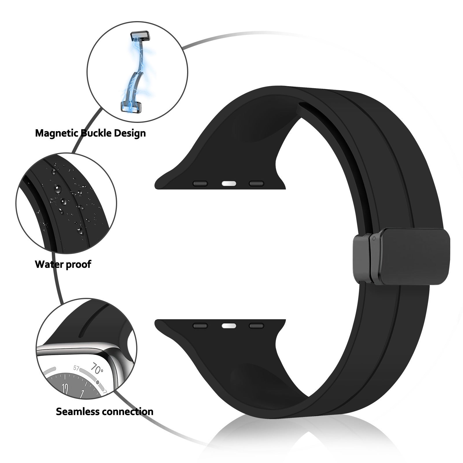 Magnetische Silikon Armband für Apple Watch