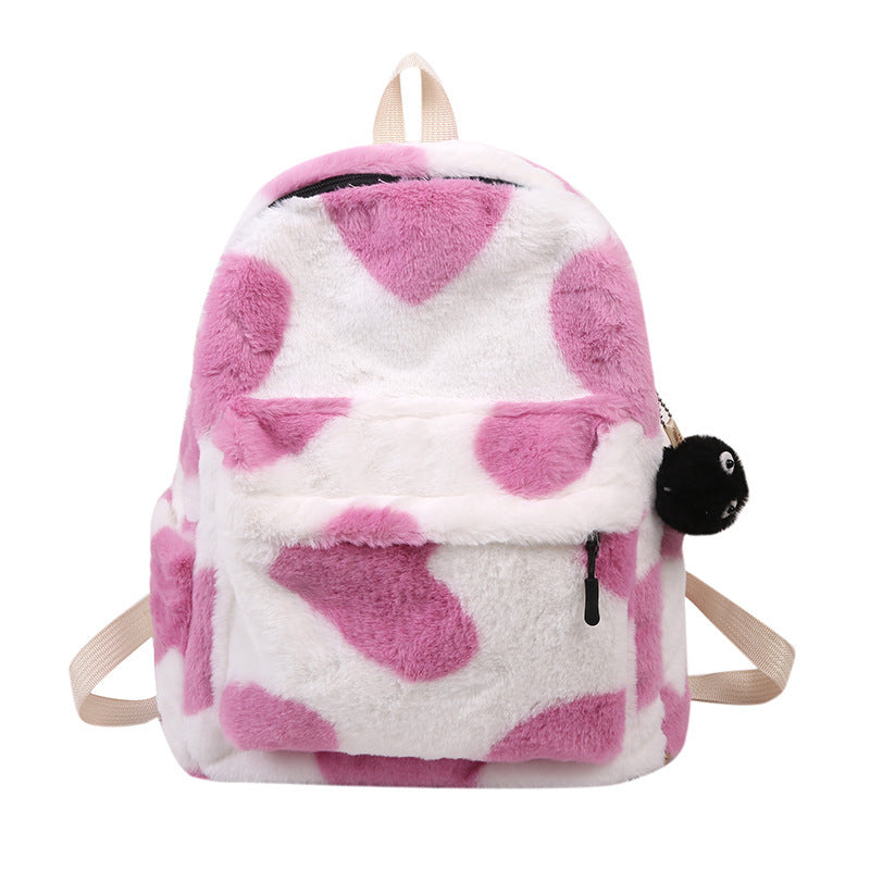 Rucksack mit Pelzschal