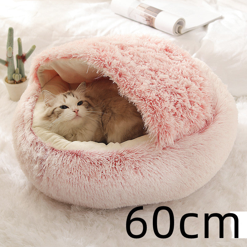 Flauschiges 2 in 1 Hunde- und Katzenbett