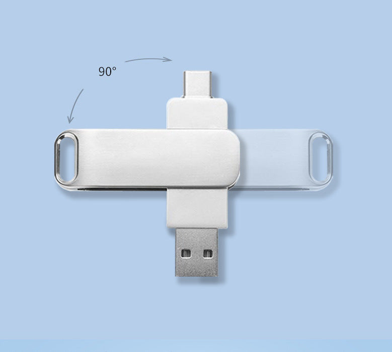 Rotierenden Metall USB und USB-C Stick