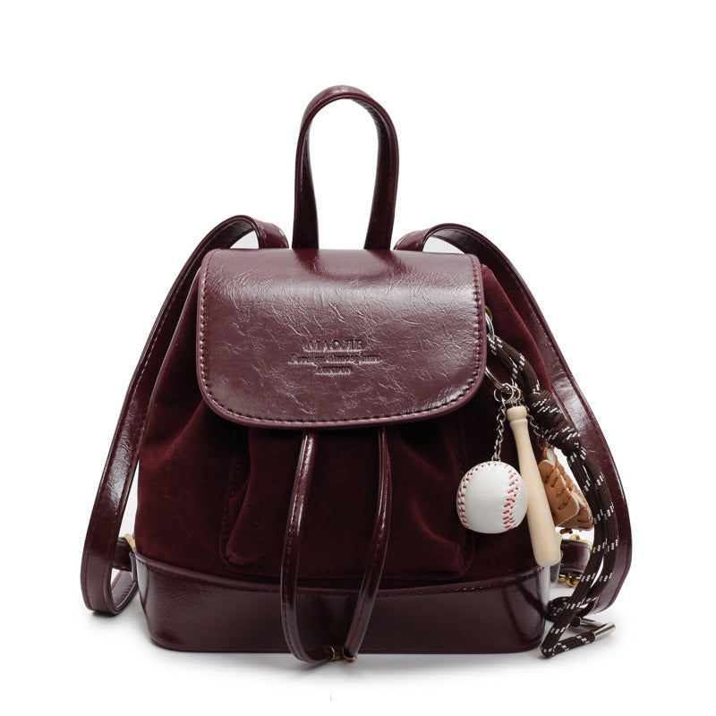 Kleine Wildleder Damen Rucksack