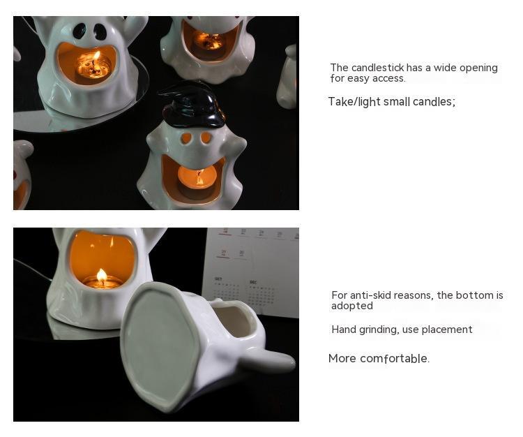 Halloween Keramik Kerzenhalterung