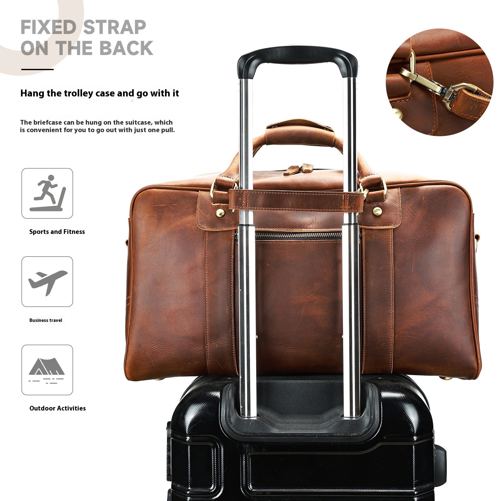 Kurzstrecken Reiseledertasche Herren