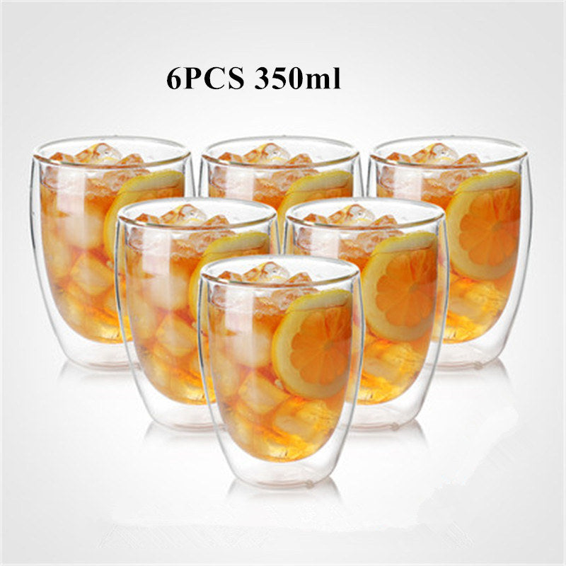 Doppelkaffeetasse aus Glas