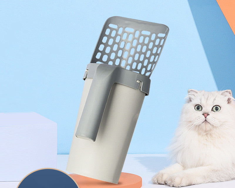 Aufbewahrungsbox mit integriertem Lazy Cat Streuschaufel-Set