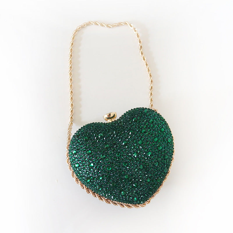 Damen Diamant Herzförmige Schultertasche