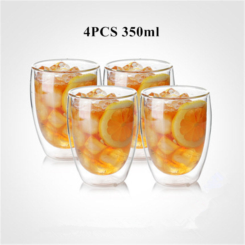 Doppelkaffeetasse aus Glas