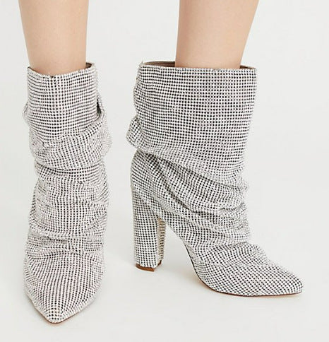 Modische Stiefeletten mit Strass