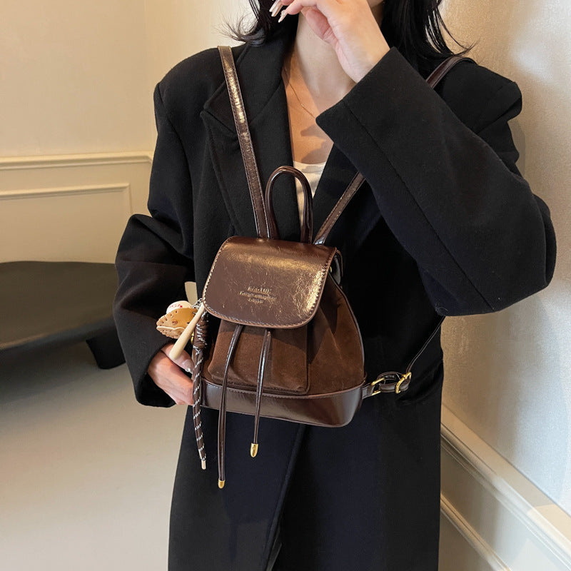 Kleine Wildleder Damen Rucksack