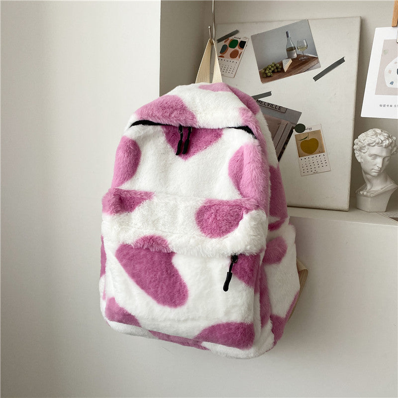 Rucksack mit Pelzschal
