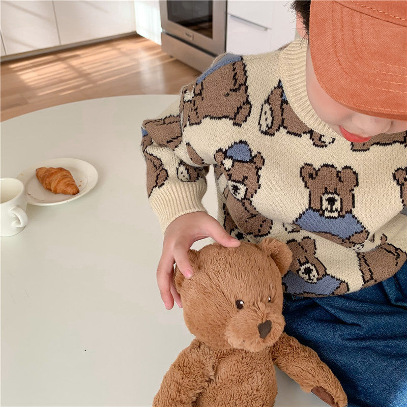 Unisex Bär Pullover